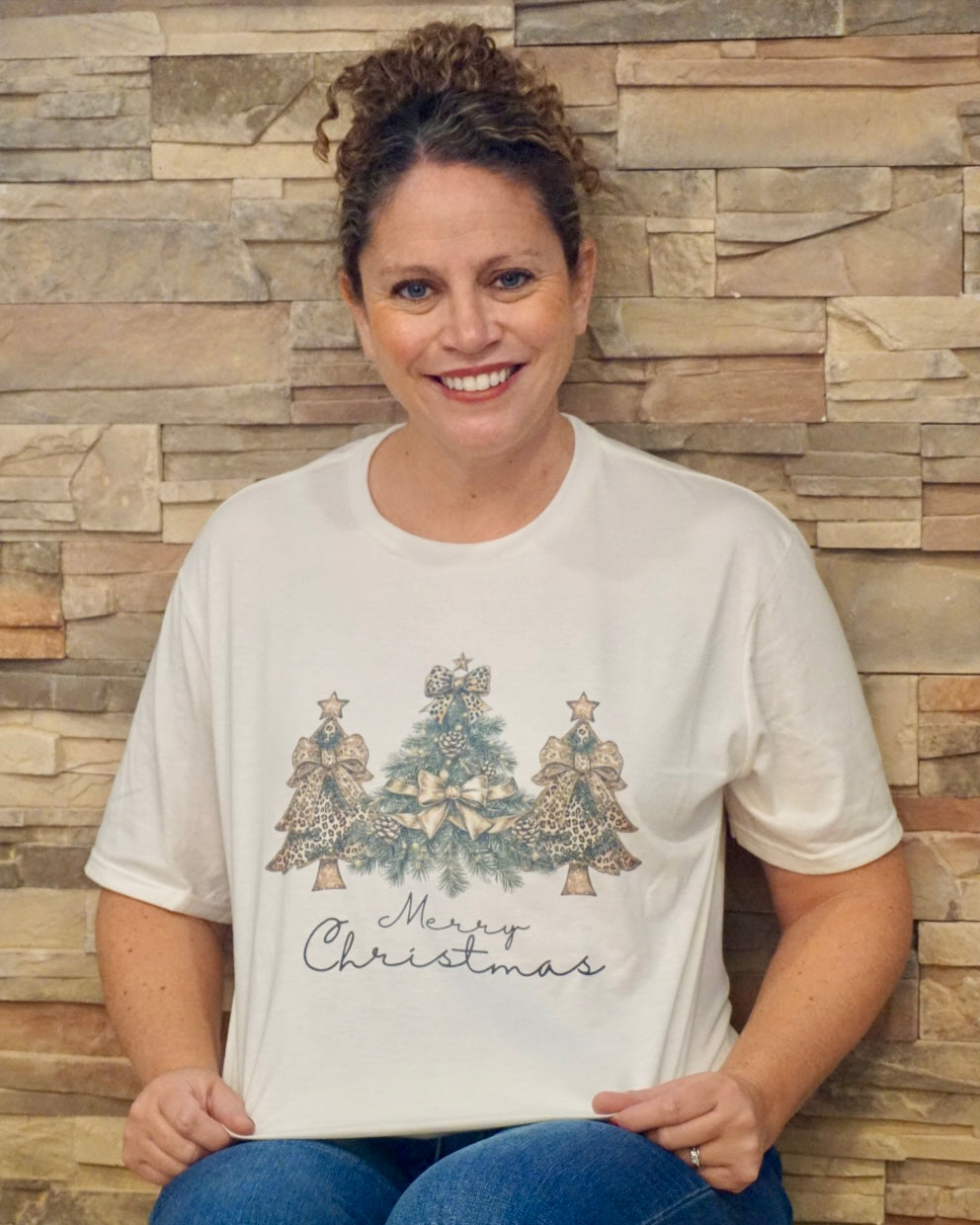 Leopard Christmas Tee