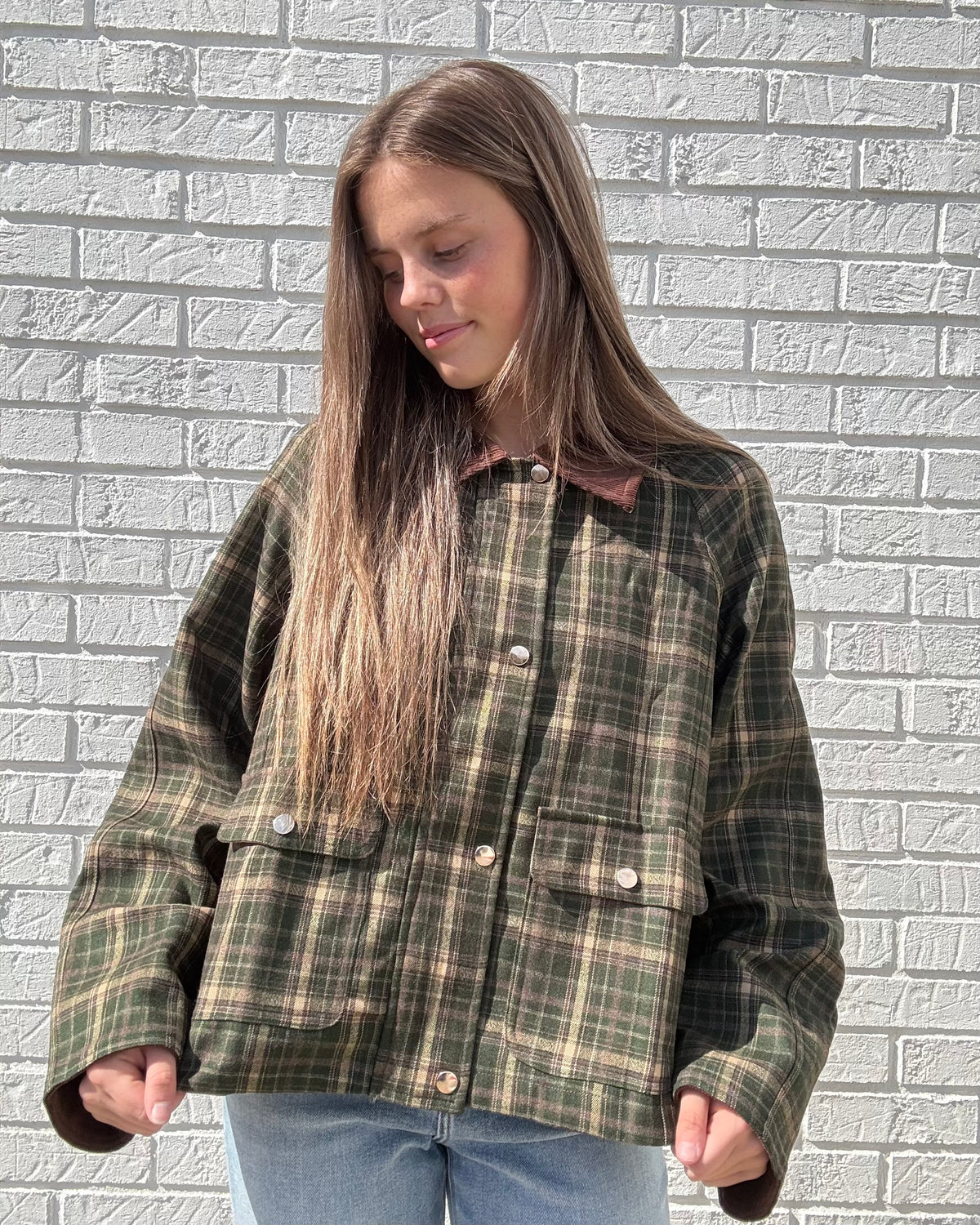 Hunter Green Tartan Barn Jacket