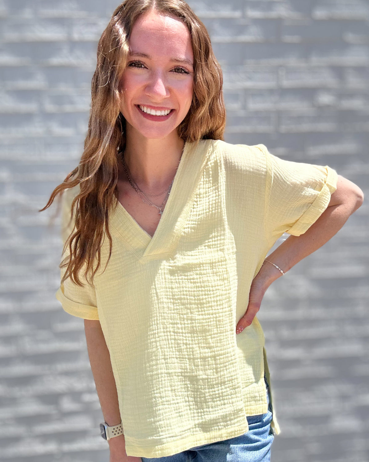 Trudie Top-Lemon