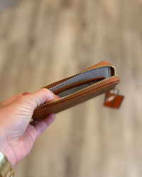 Faux Leather Card Holder Wallet-Tan