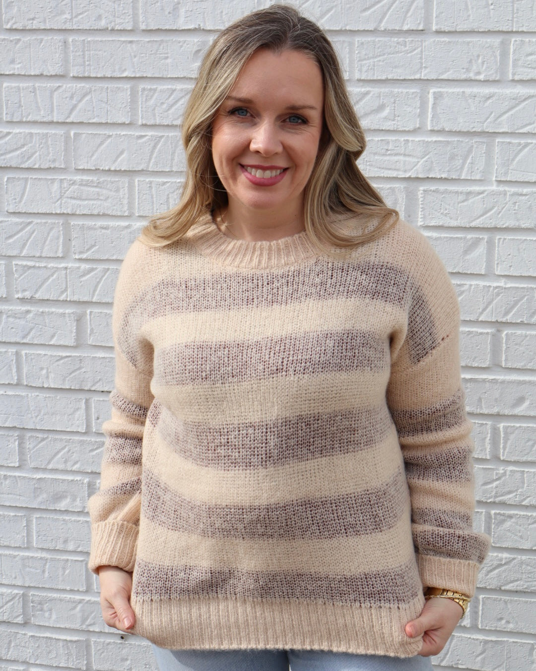 Large Striped Cozy Sweater