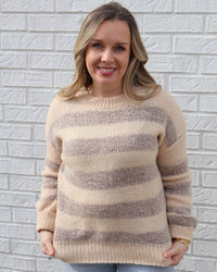 Large Striped Cozy Sweater