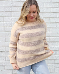 Large Striped Cozy Sweater