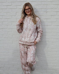 Printed French Terry Hoodie - Pink Camo