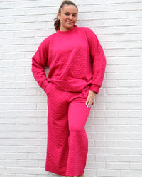 Solid Quilted Set - Magenta