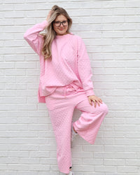 Solid Quilted Set - Dusty Pink
