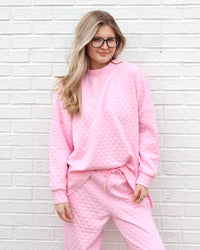 Solid Quilted Set - Dusty Pink