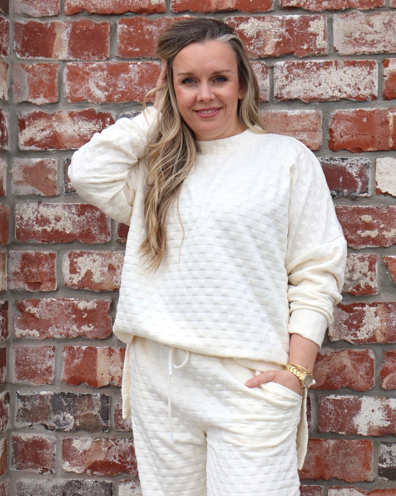 Solid Quilted Set - Ivory