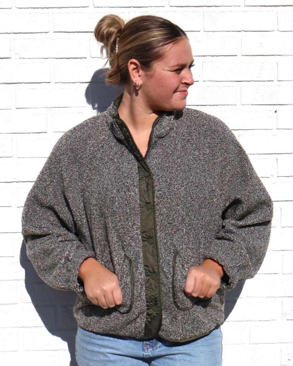 Contrast Fleece Jacket (Multiple Colors)