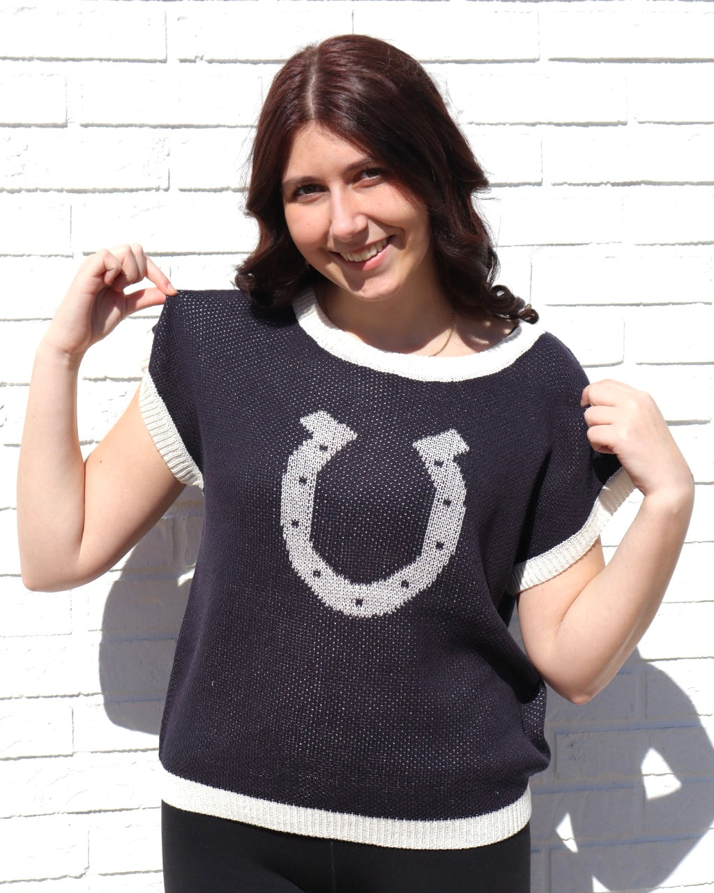 Horseshoe Short Sleeve Sweater