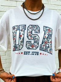 Americana Summer Graphics - Floral USA