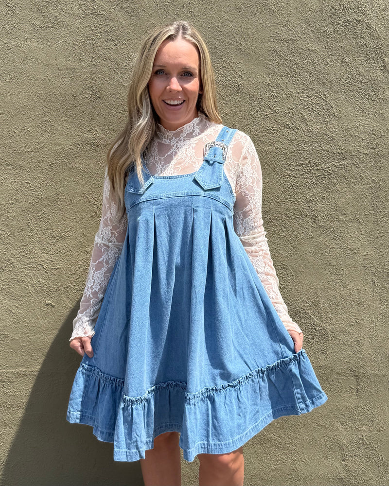 Buckled Belle Denim Dress