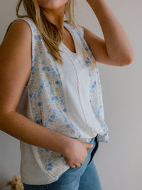 Oversized Sleeveless Lace Trim Top