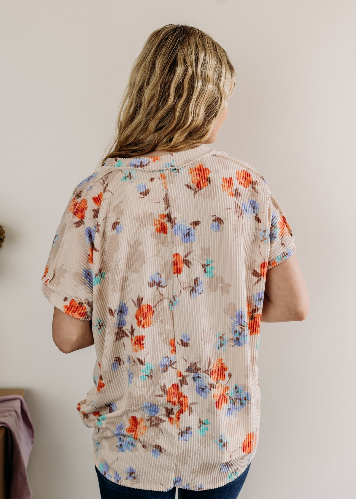 Dolman Floral Short Sleeve