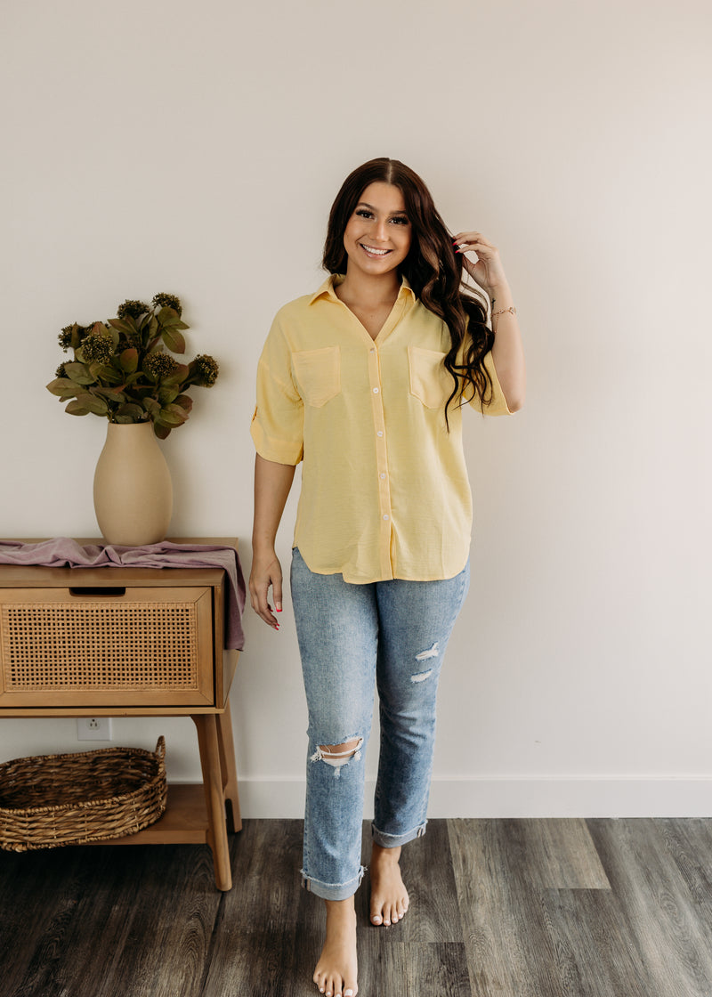 1/2 Sleeve Button Down
