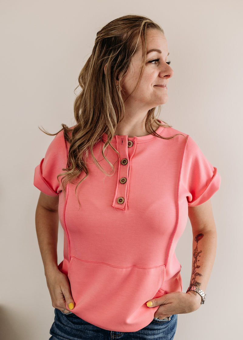 Short Sleeve Modal Button Up