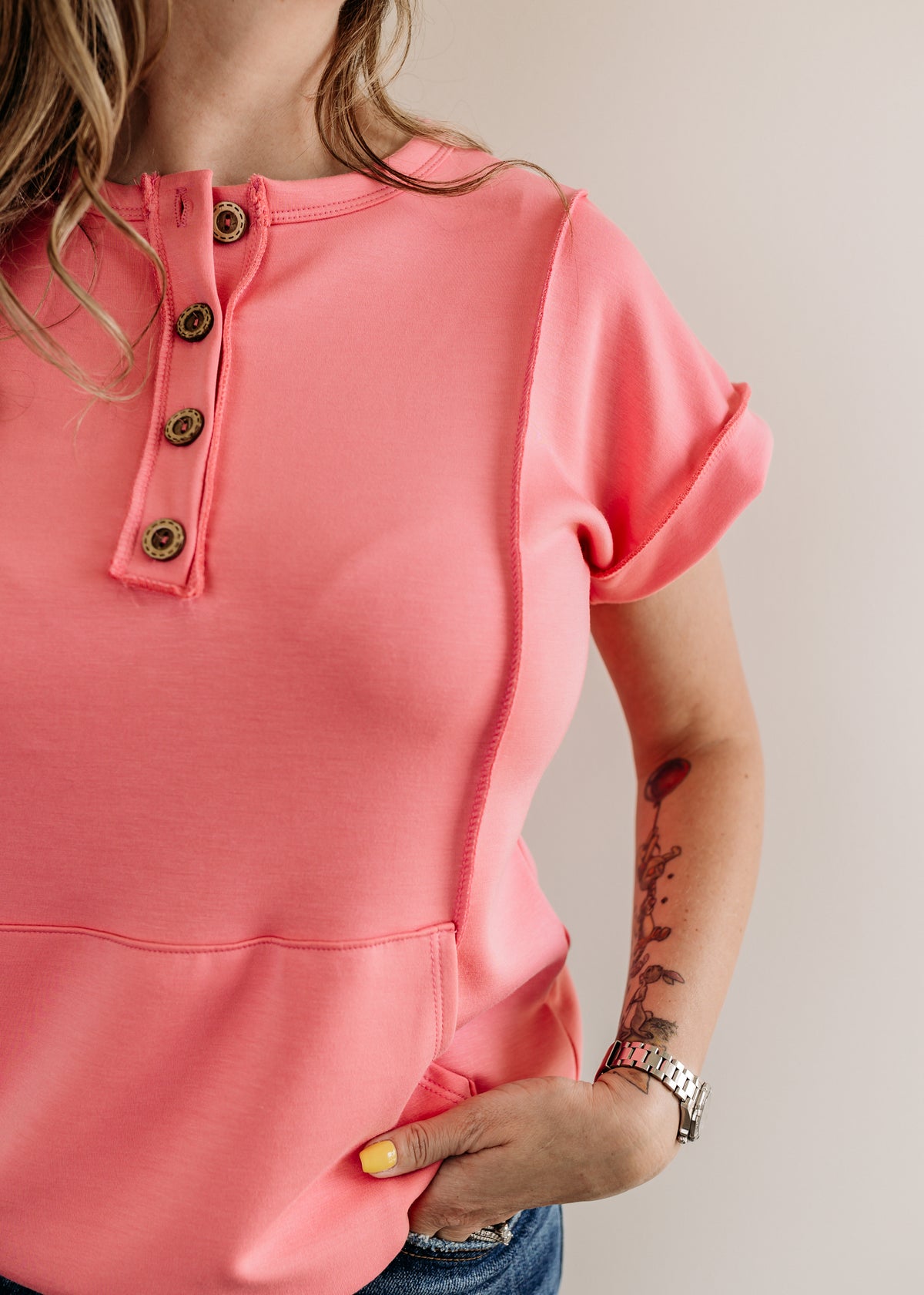 Short Sleeve Modal Button Up