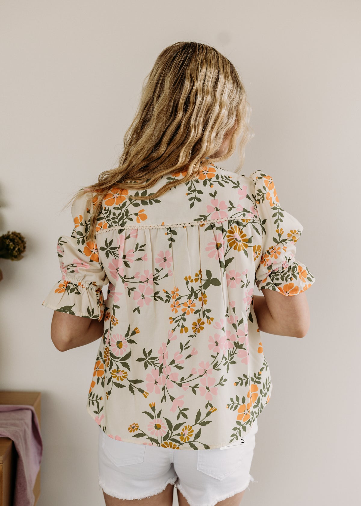 Multicolor V-Neck Boho Blouse