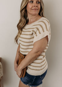 Stripe Crew Neck Pullover