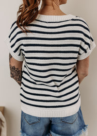 Stripe Crew Neck Pullover