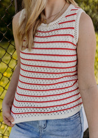 Chunky Striped Sweater Tank