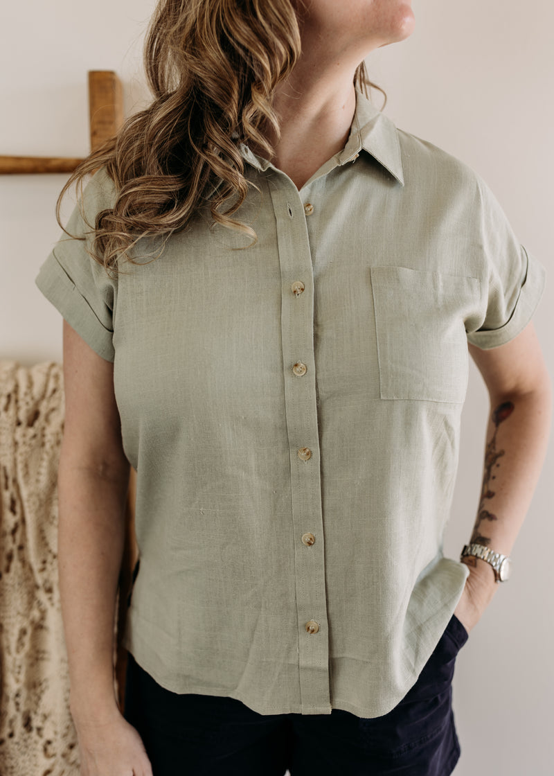 Button Down Roll Sleeve Shirt