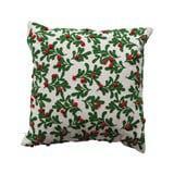 Embroidered Mistletoe Pillow