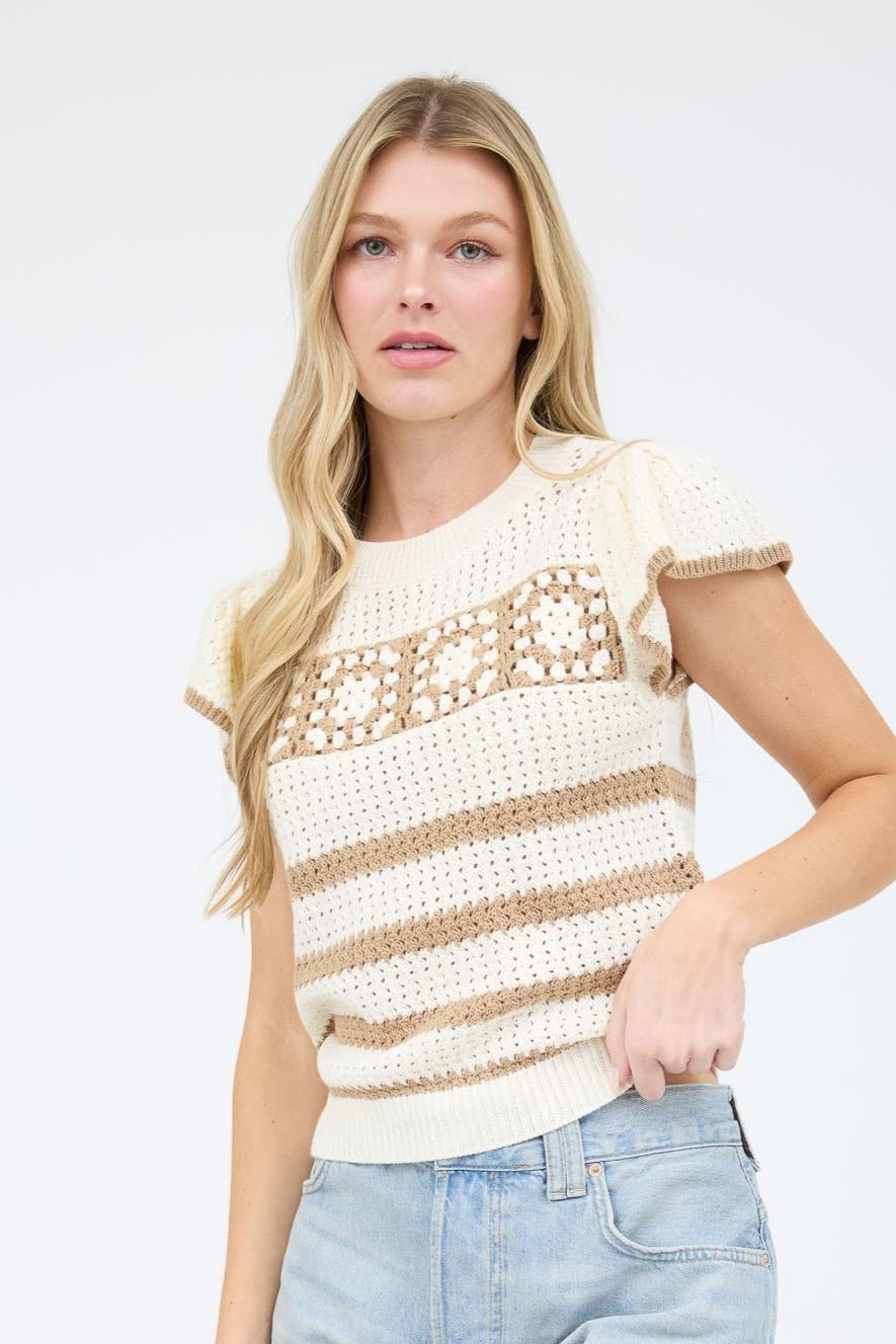 Stripe Crochet Top