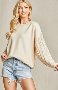 Knitted Sleeve Sweater