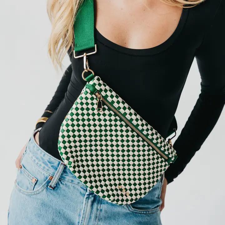 Westlyn Bum Bag - Checkered Emerald