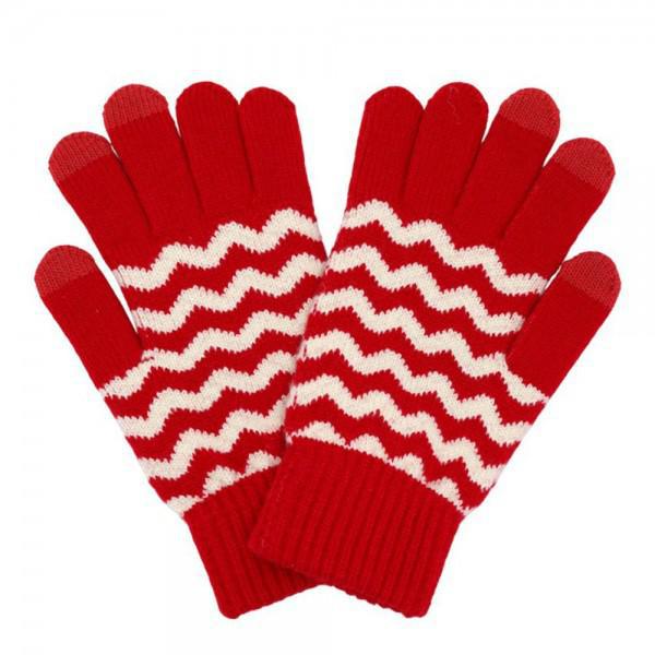Knit Chevron Gloves (Multiple Colors)
