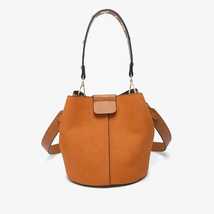 Farrah Suede Bucket Bag