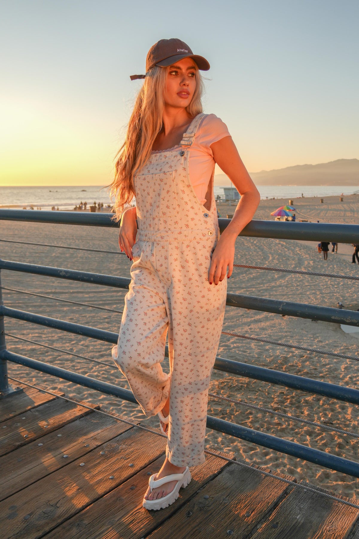Floral Printed Overall