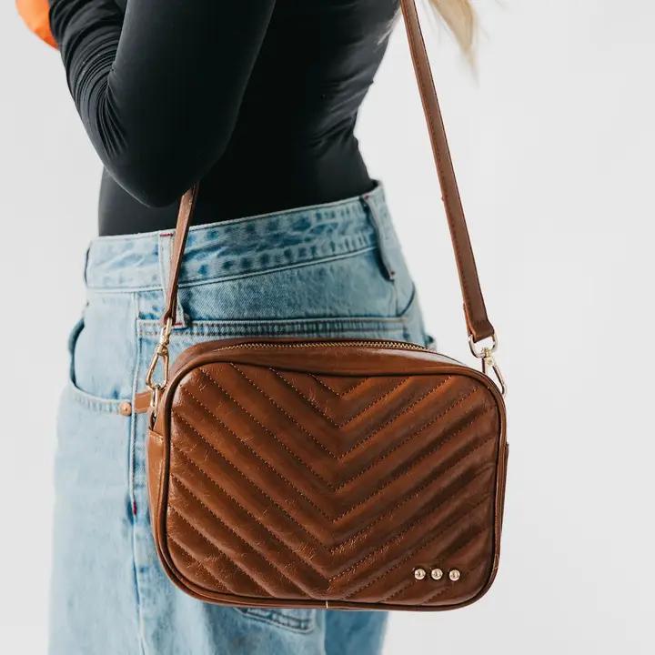 Coco Quilted Crossbody - Mocha