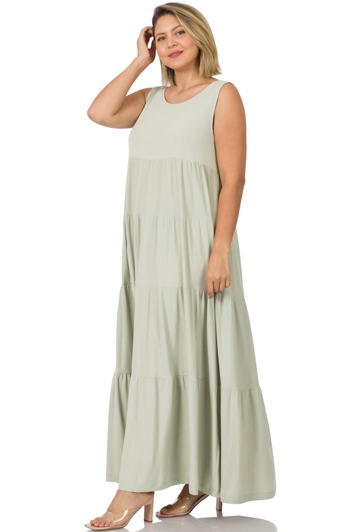 Plus Tiered Maxi Dress