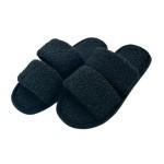 Fuzzy Double Strap Slippers