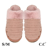 Ribbed Knitted Slippers