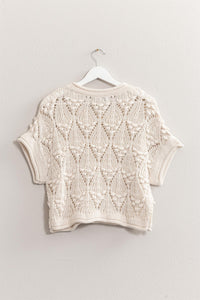 Crochet Short Sleeve Sweater