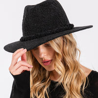Chenille Wide Brim Hat