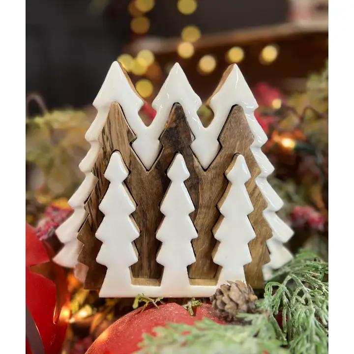 Wooden Tree w/ White Enamel - Show