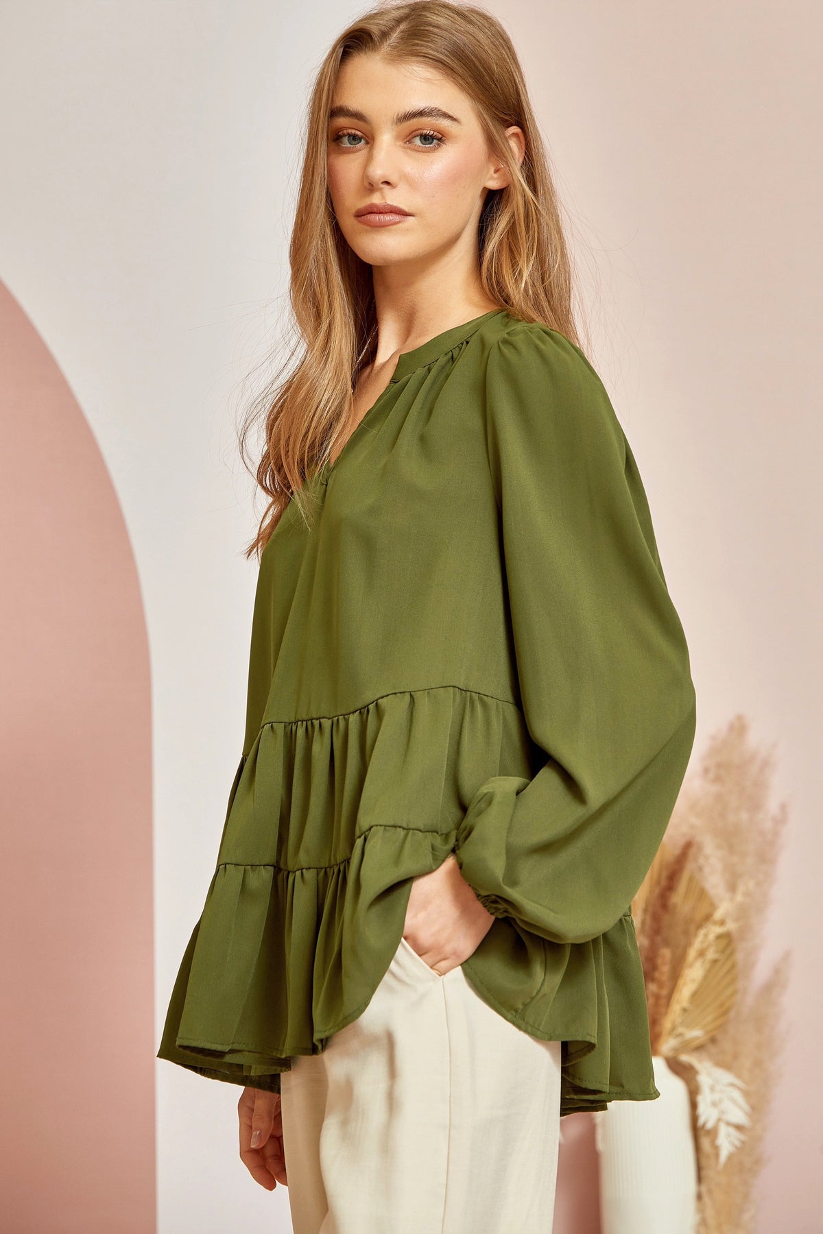 Tiered Woven Top