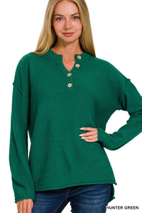 4 Button Henley Sweater