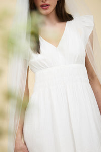 Ruffle Sleeve Smocked Waist Dress