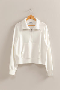 High Neck 1/2 Zip Sweatshirt