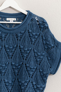 Crochet Short Sleeve Sweater