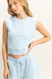 Banded Waist Crop Top