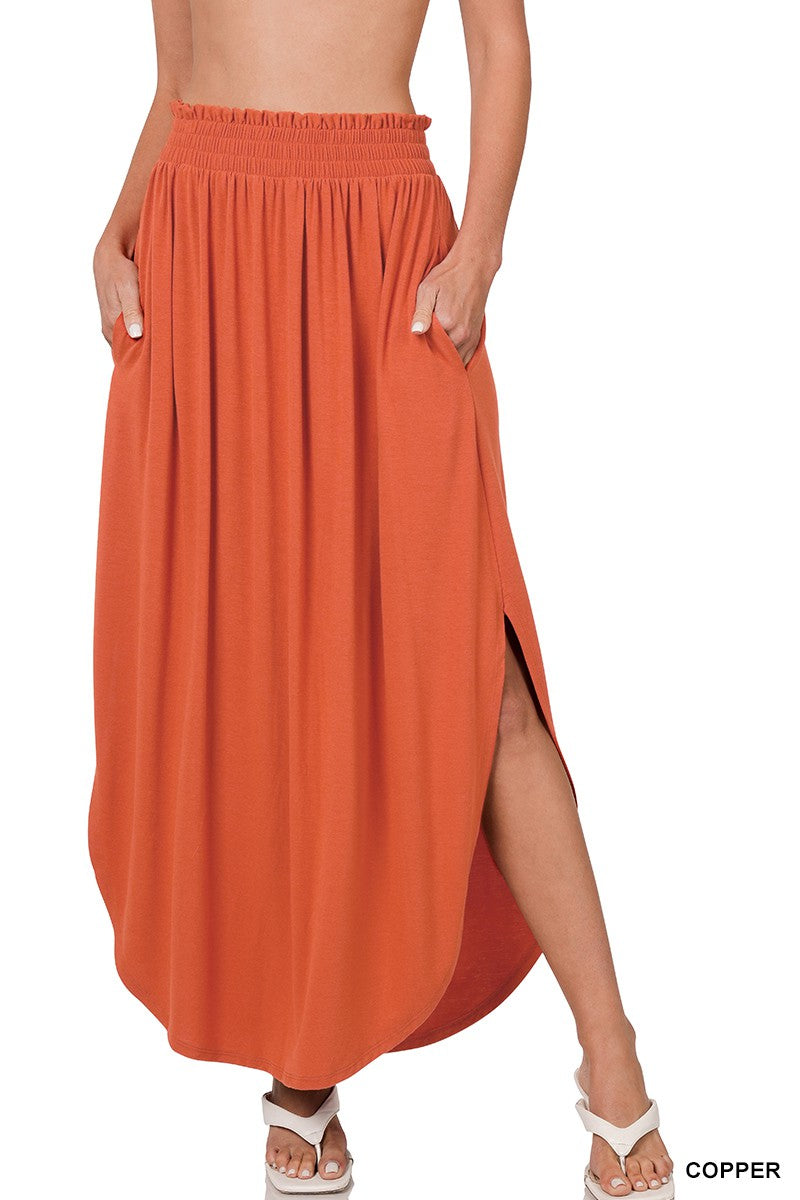 Smock Waist Skirt