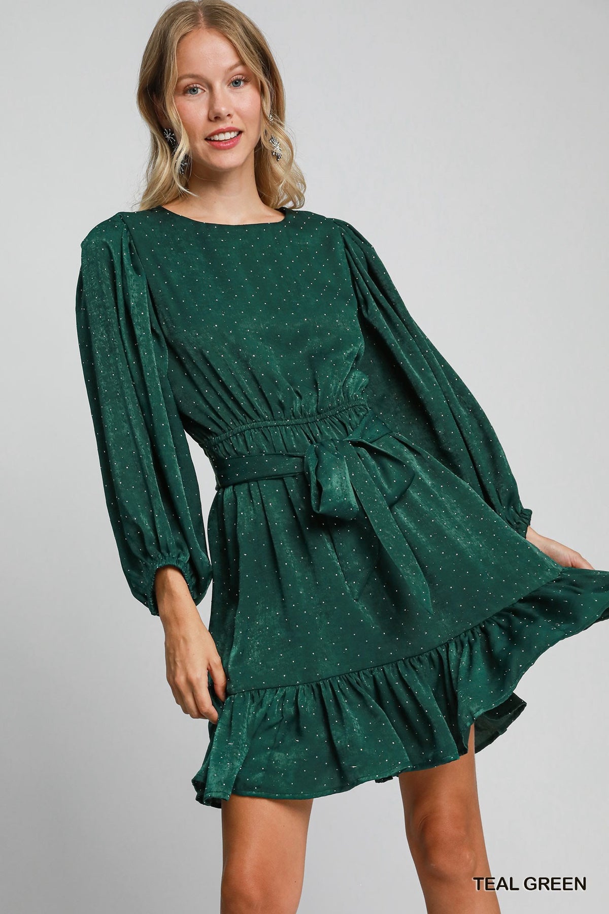 Rhinestone Satin Dress