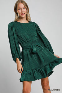 Rhinestone Satin Dress