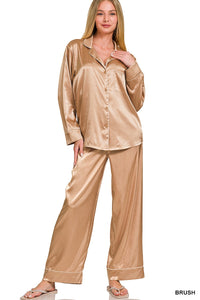 Satin Long Sleeve PJ's